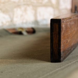 Etui à fusil en chêne, poignée laiton