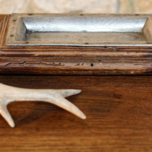 VENDU - Ramasse monnaie de comptoir en zinc et bois