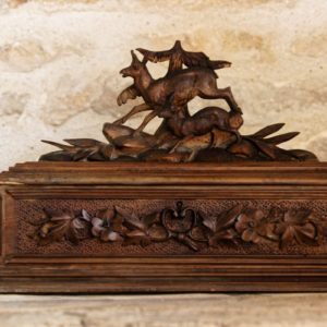 Boite à gants en bois, Forêt noire, fin XIXème siècle