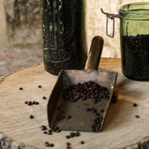 Ancienne pelle d'épicerie en cuivre massif