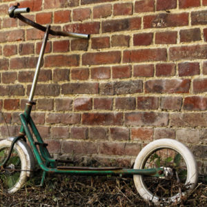 Trotinette à pédale années 60, verte