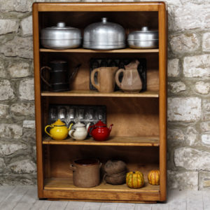 VENDU - Etagère bibus vintage en bois clair années 50