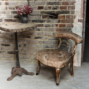 Chaise "voyeuse" Napoléon III, pieds dorés à l'or fin