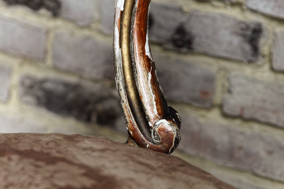 Chaise "voyeuse" Napoléon III, pieds dorés à l'or fin – Image 5