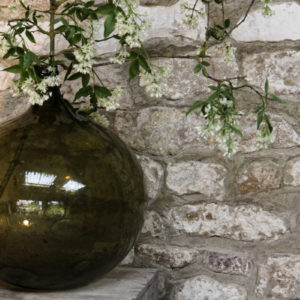 Dame jeanne monumentale (60 litres) en verre soufflé