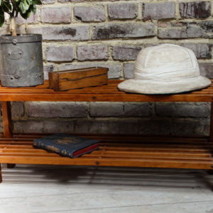 Etagère vintage en bois brut années 70