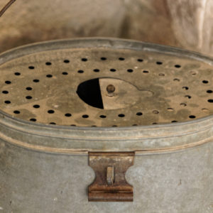 Goujonnière - vivier - seau à vifs en zinc