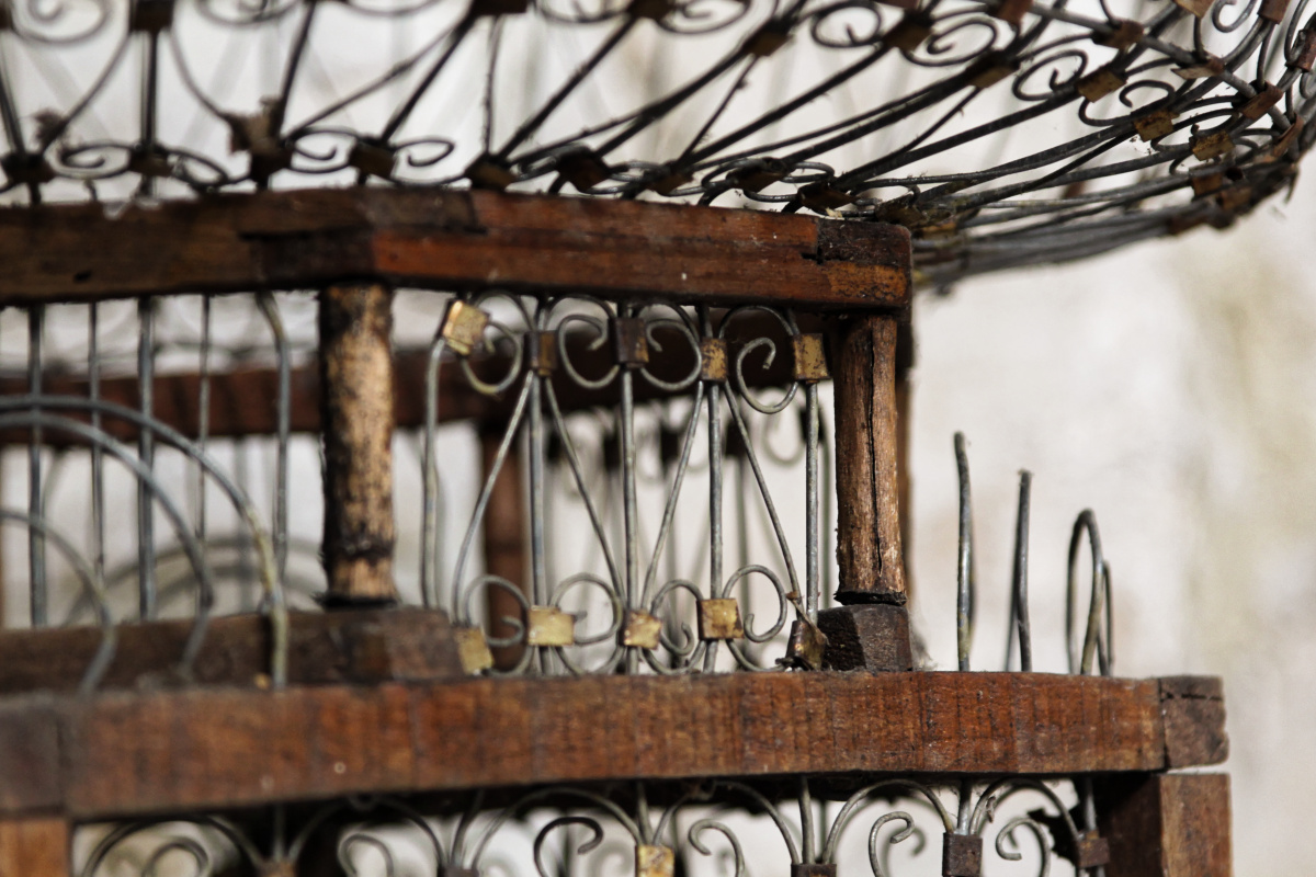 Grande cage à oiseaux ancienne – Image 5