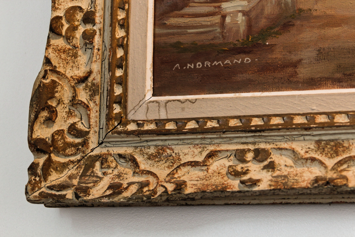 Huile sur toile, port de Méditerranée, Signée A. Normand – Image 4