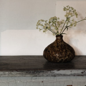 Petit vase en grés, forme oignon, années 50