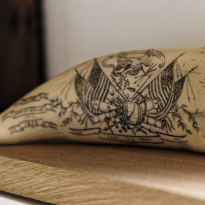 Scrimshaw, dent de cachalot en résine