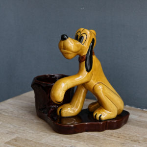 Pot à crayons Pluto Disney, vintage, années 70