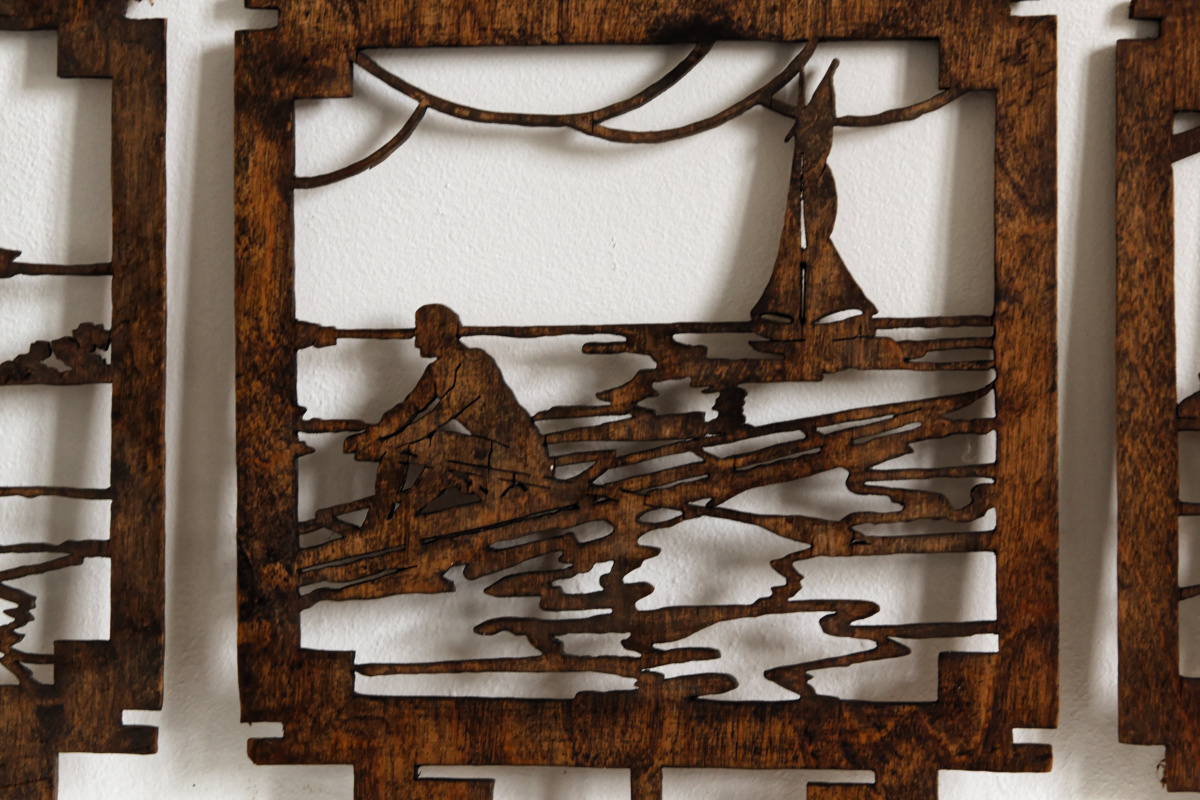 3 planches chantournées, art déco, thématique sport – Image 5