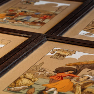 12 lithographies colorisées signées