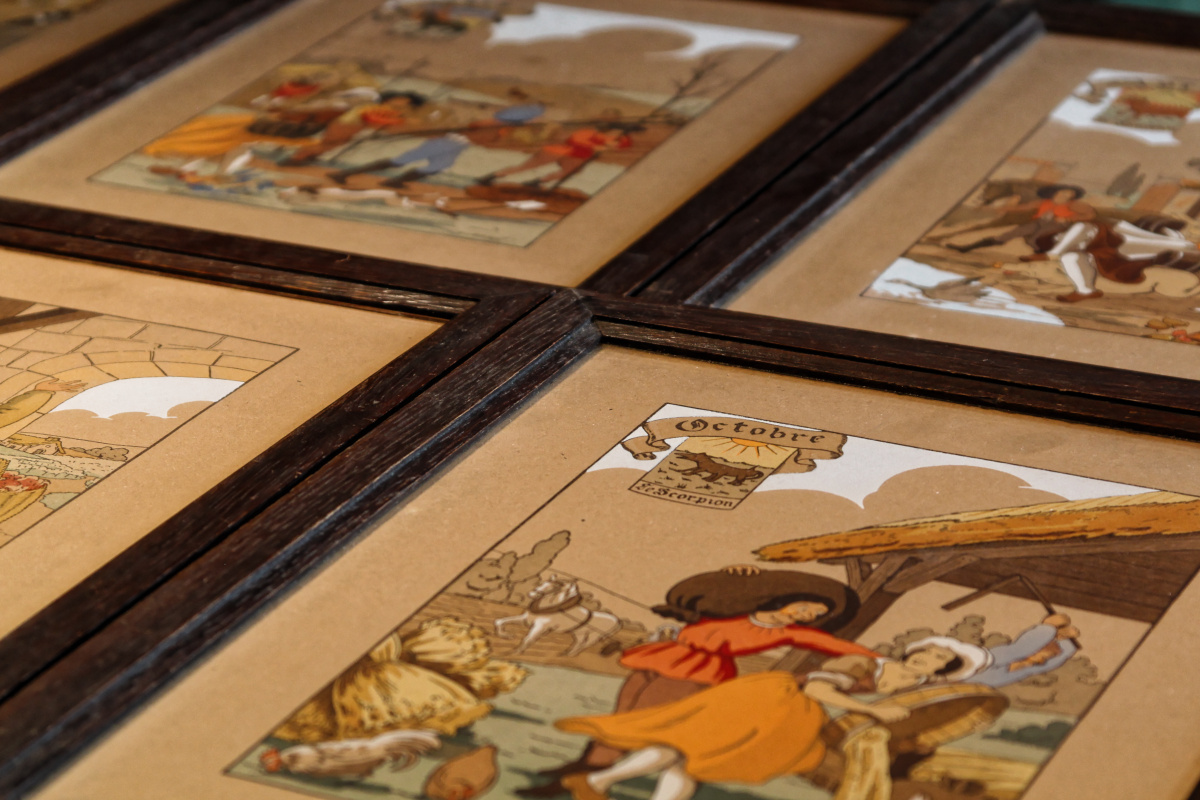 12 lithographies colorisées signées