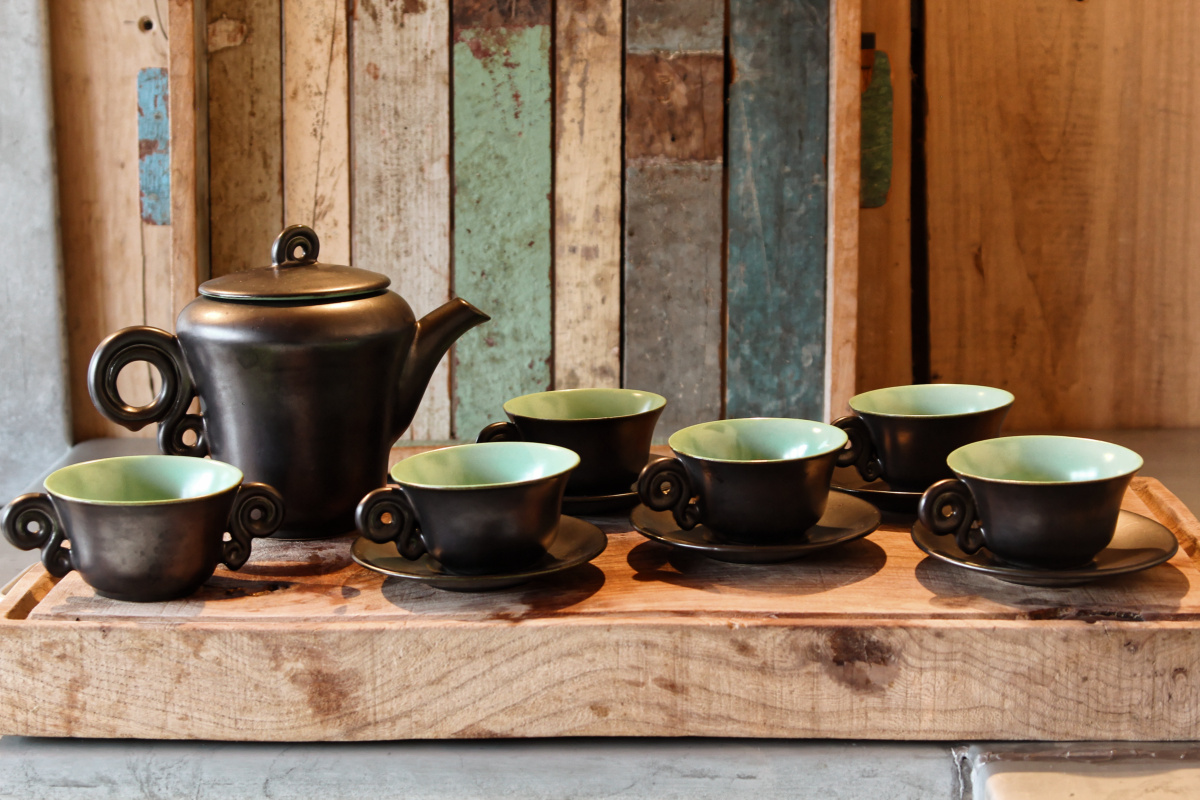 Service à thé, années 50 - faience d'Accolay – Image 7