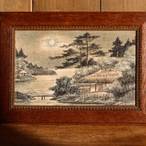 Dessin à la plume et aquarelle sur tissu, Japon, début XXème