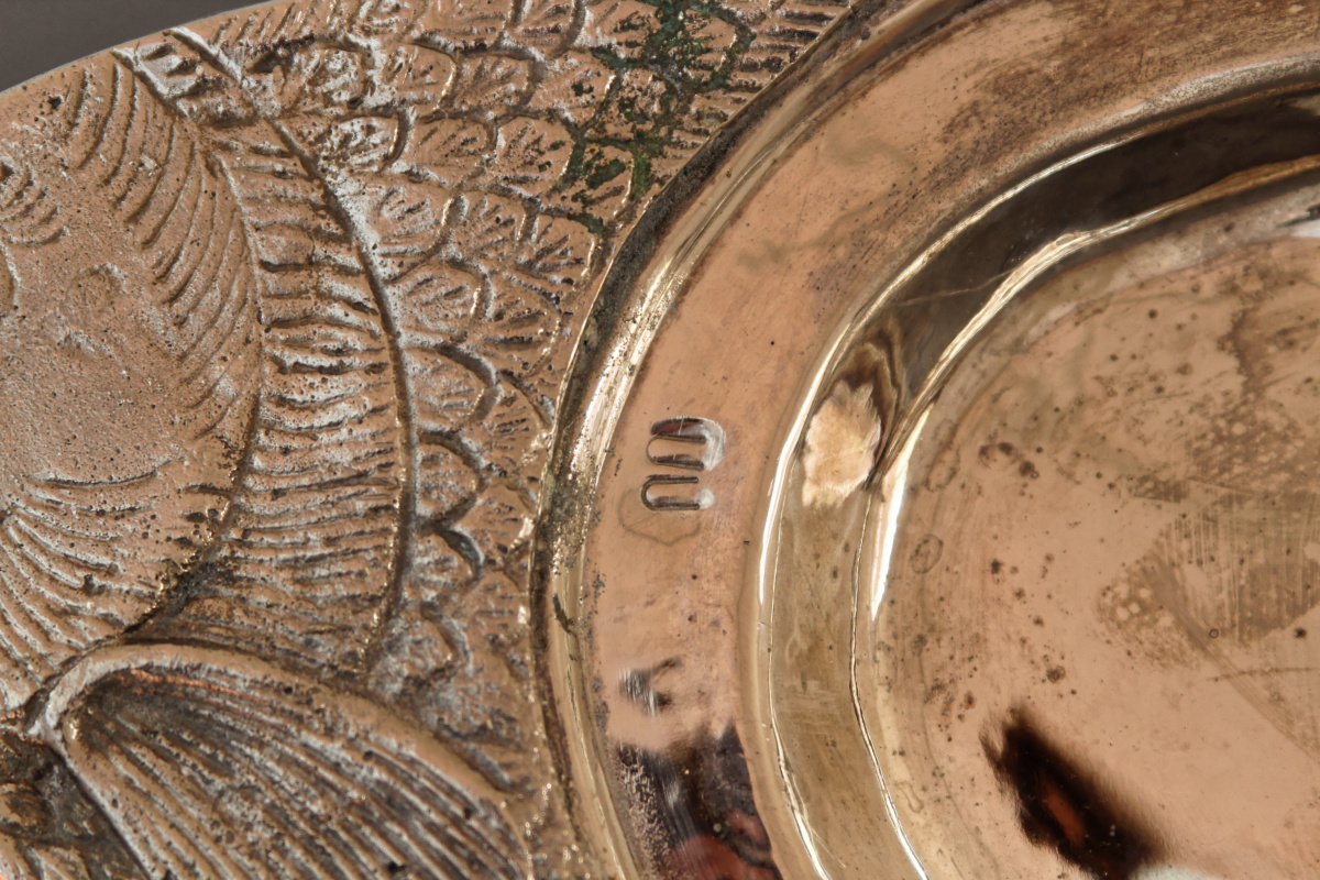 Ancien plat à poisson en métal argenté – Image 12