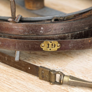 Double décamètre d'arpenteur, acier, laiton, bronze