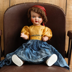 Poupée en carton bouilli, années 50, Italie