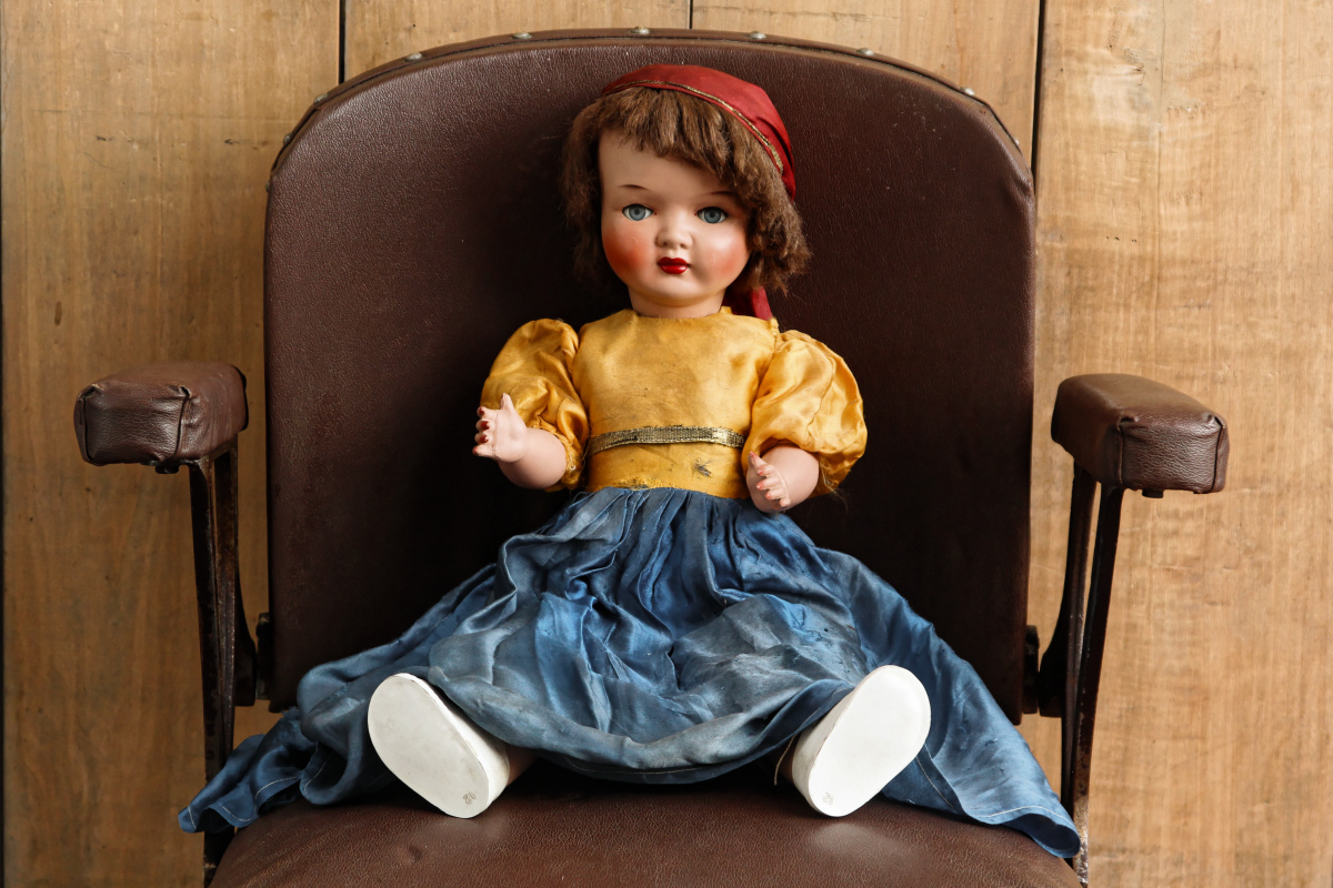 Poupée en carton bouilli, années 50, Italie