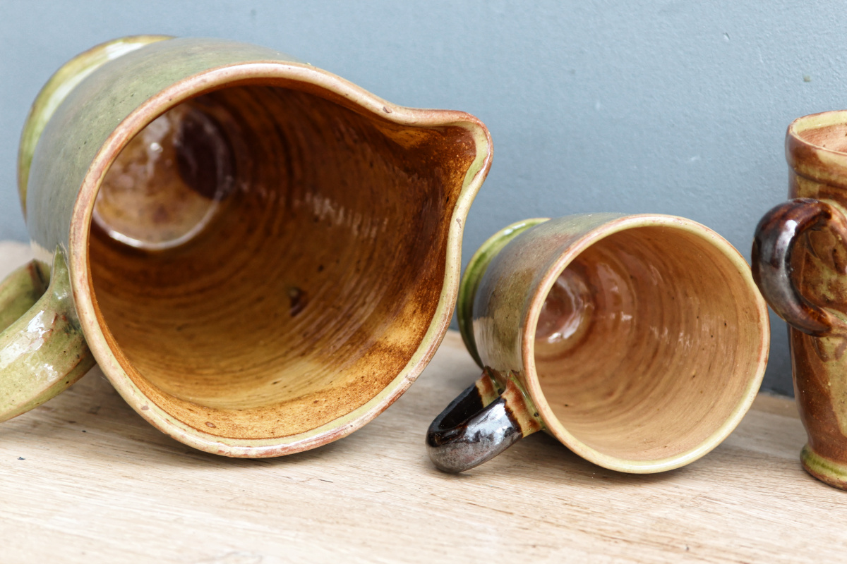 Service à orangeade en terre cuite vernissée – Image 3