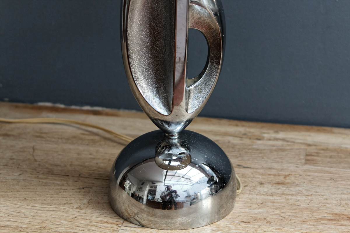 VENDU - Lampe space age 70' - fonte d'acier chromé – Image 8