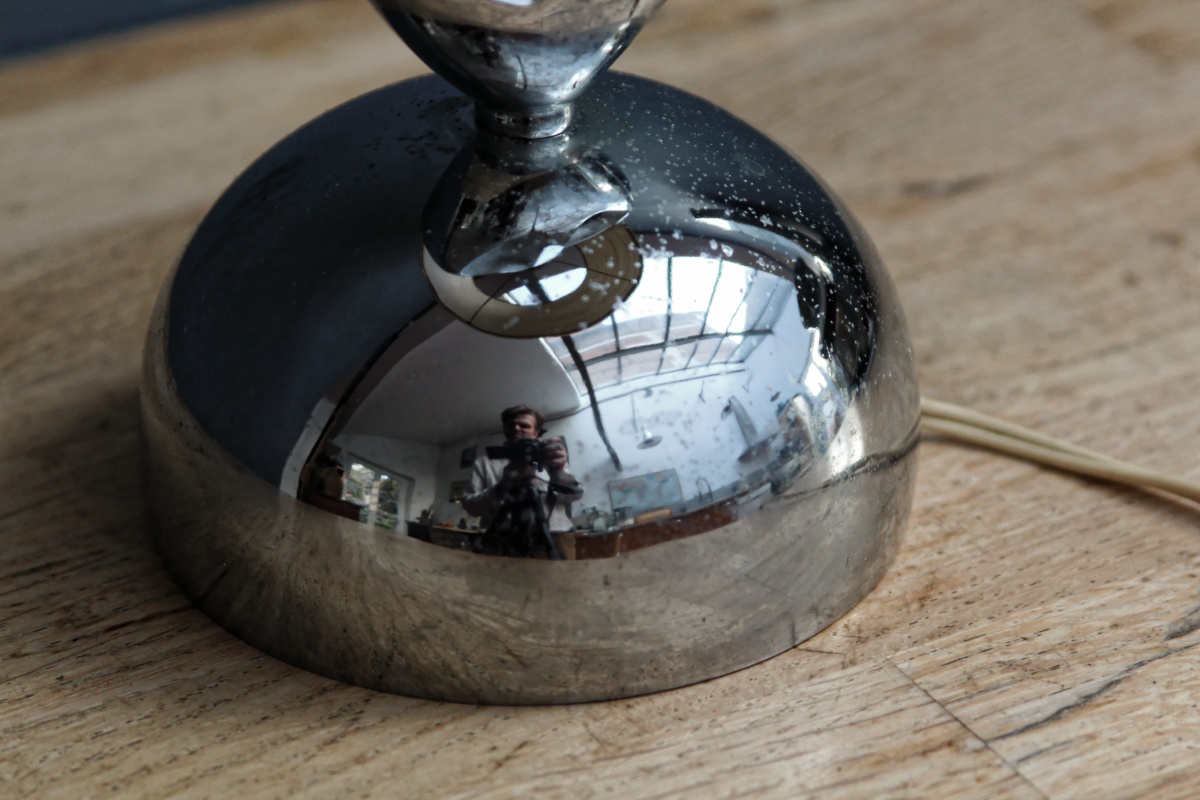 VENDU - Lampe space age 70' - fonte d'acier chromé – Image 10