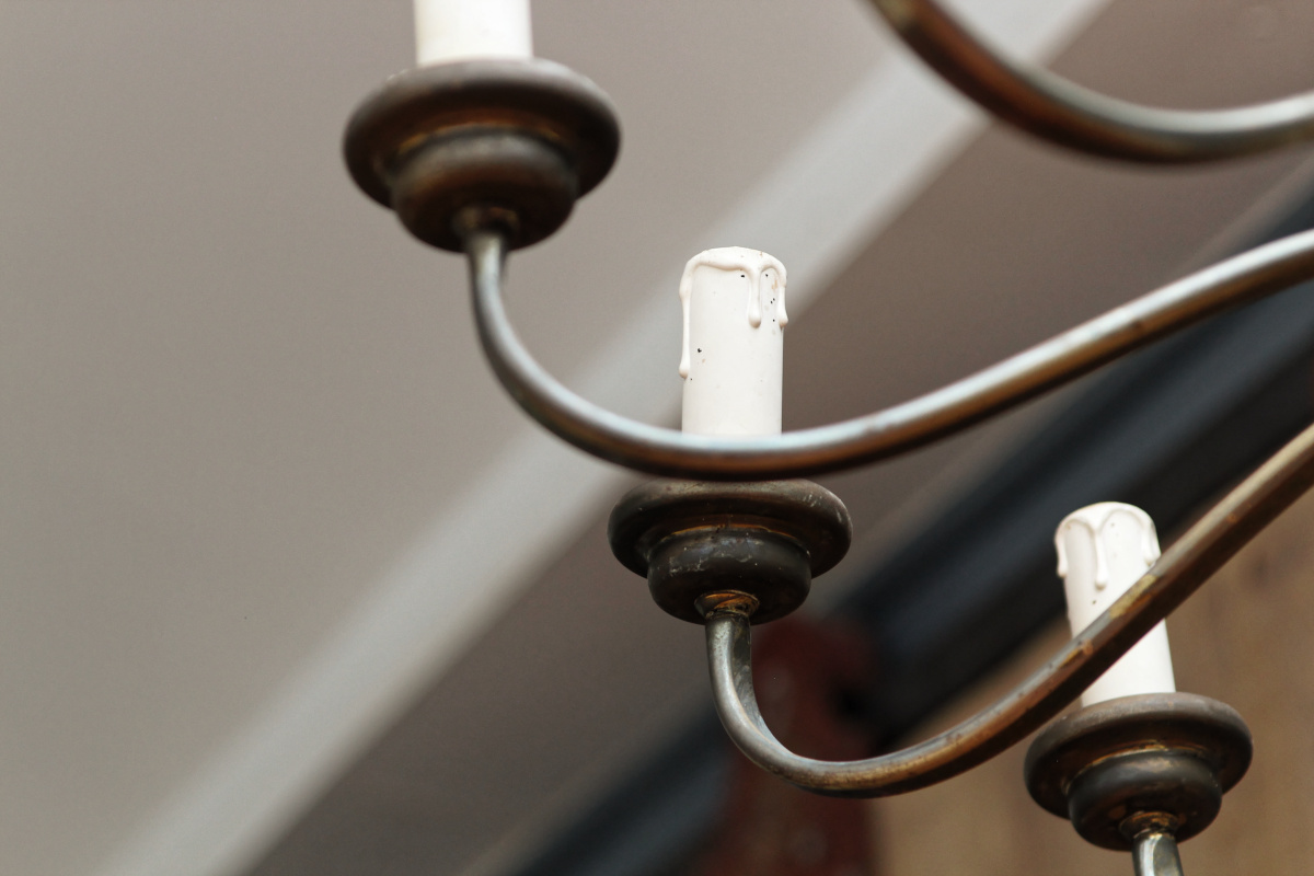 VENDU - Grand lustre en laiton - 10 feux – Image 4