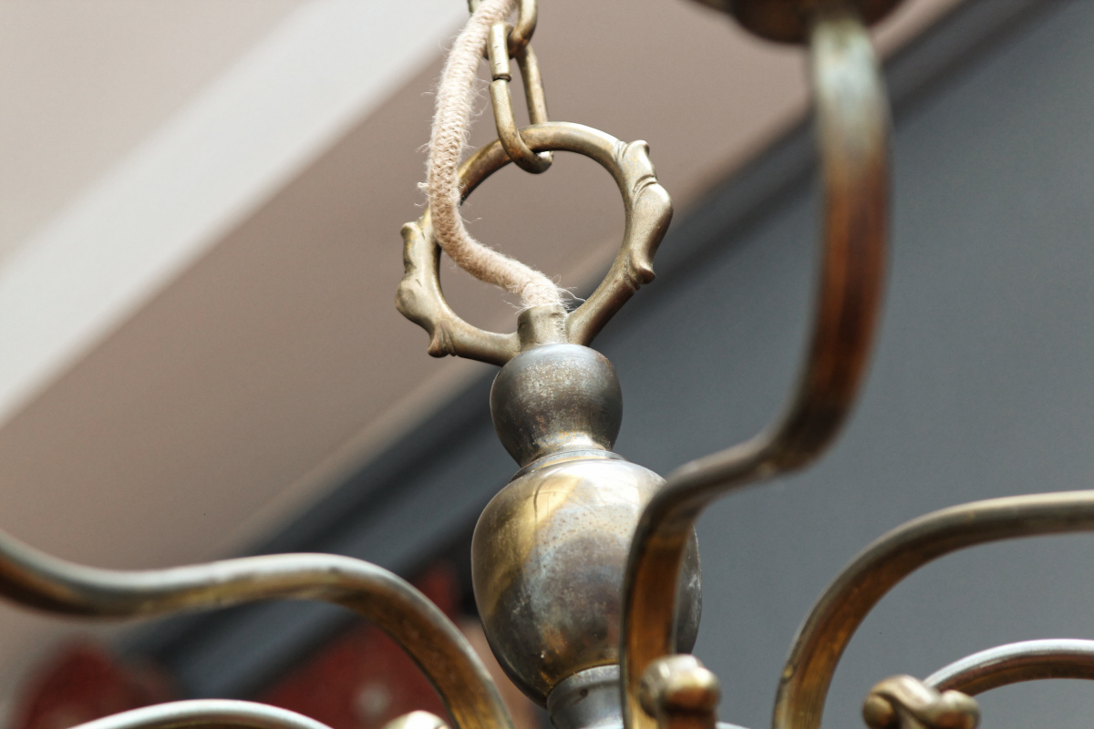 VENDU - Grand lustre en laiton - 10 feux – Image 8