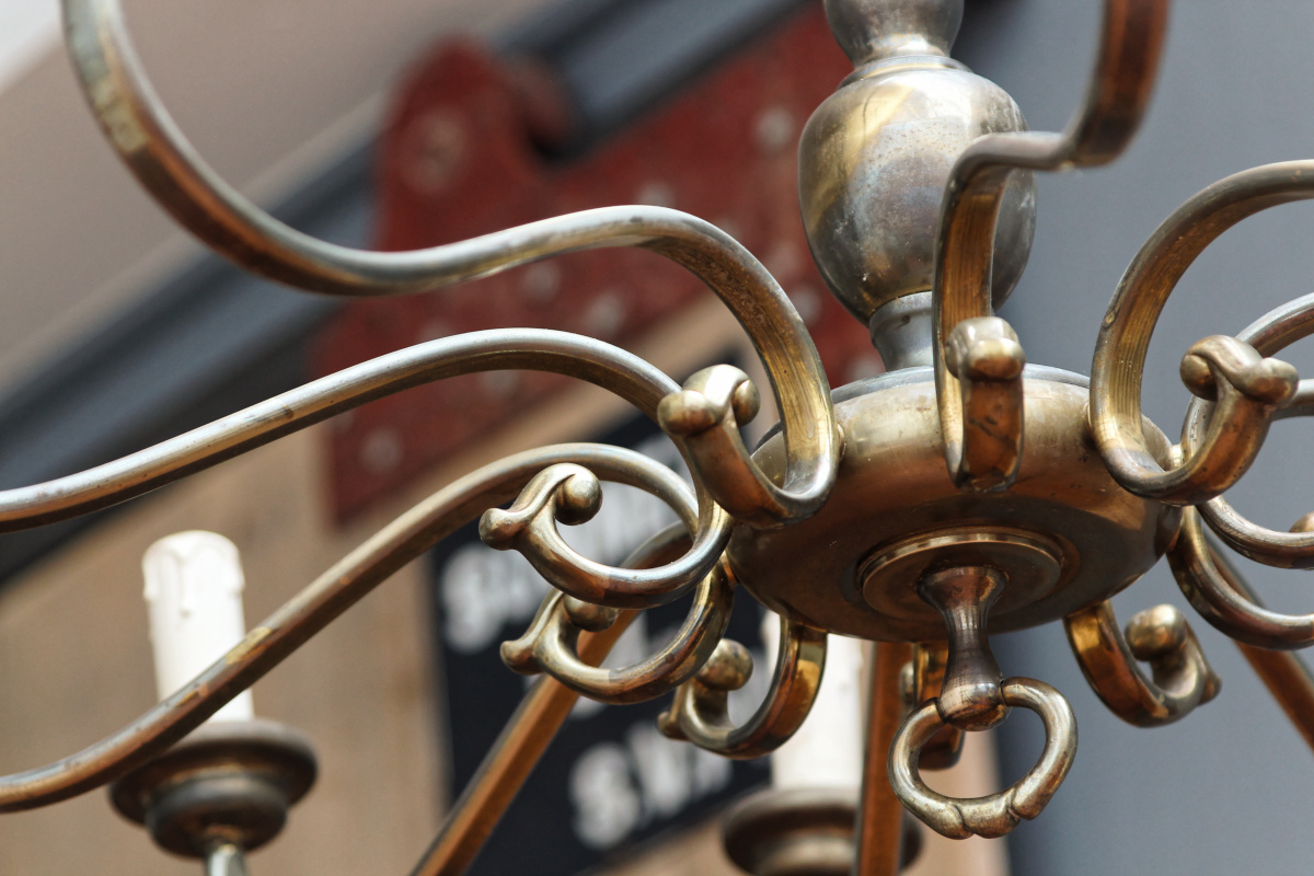 VENDU - Grand lustre en laiton - 10 feux – Image 7