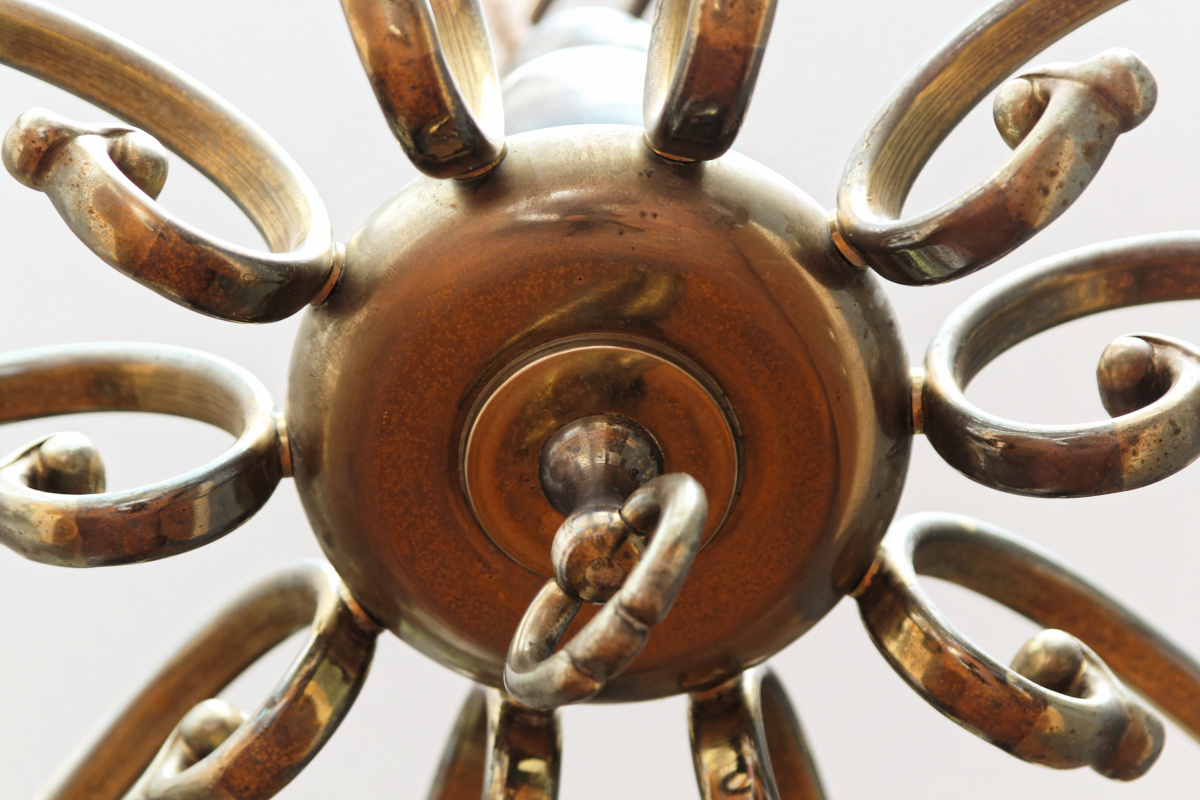 VENDU - Grand lustre en laiton - 10 feux – Image 6