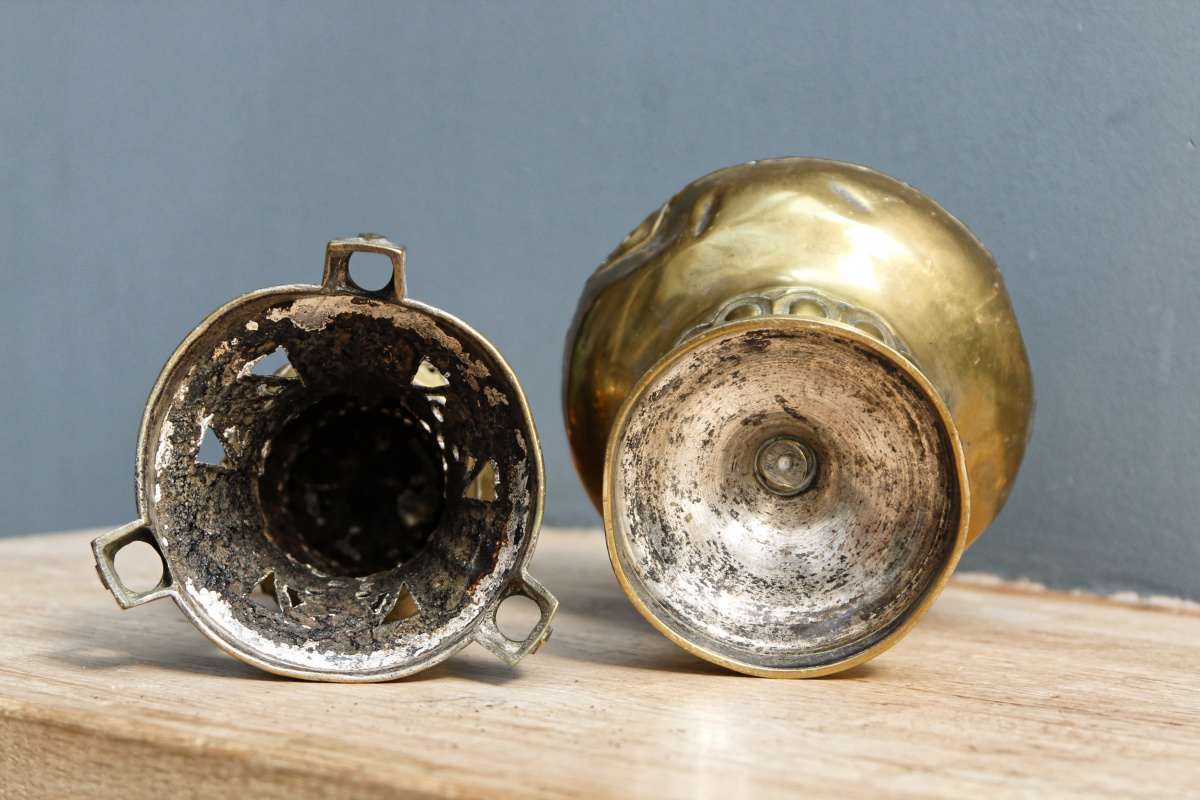 Encensoir, laiton repoussé - 19ème siècle – Image 2