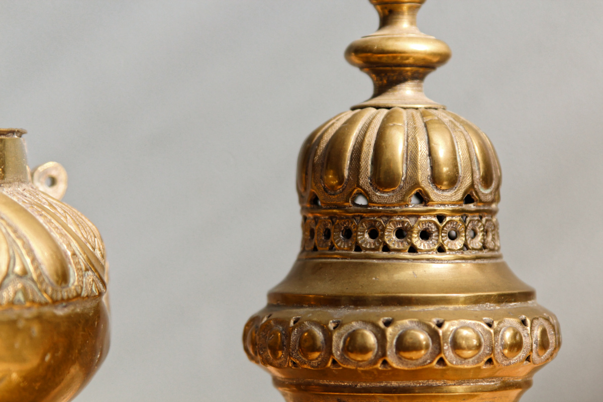 Encensoir, laiton repoussé - 19ème siècle – Image 9