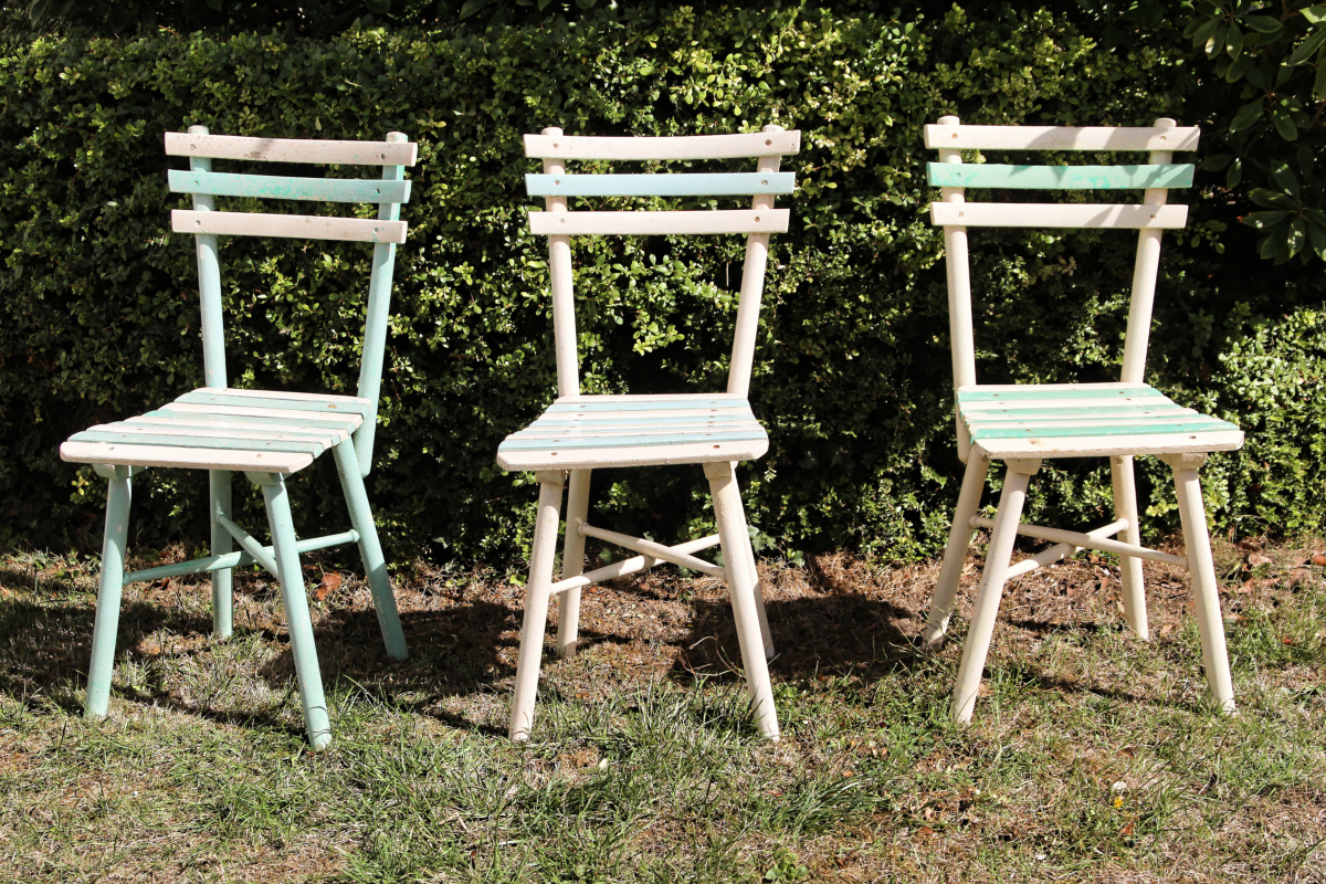 VENDU - Lot de 3 chaises de jardin lattées – Image 13