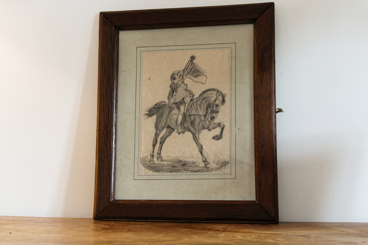 Mousquetaire à cheval - dessin à la mine de plomb – Image 7