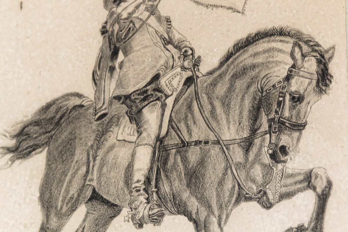 Mousquetaire à cheval - dessin à la mine de plomb – Image 5