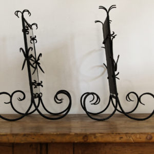 Paire de cadres brutalistes en fer forgé