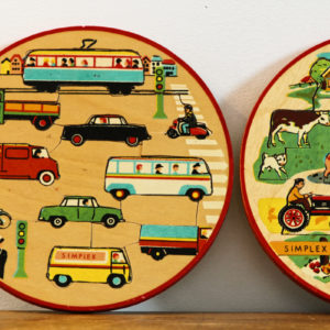 VENDU - Paire de puzzles Simplex - vintage années 50