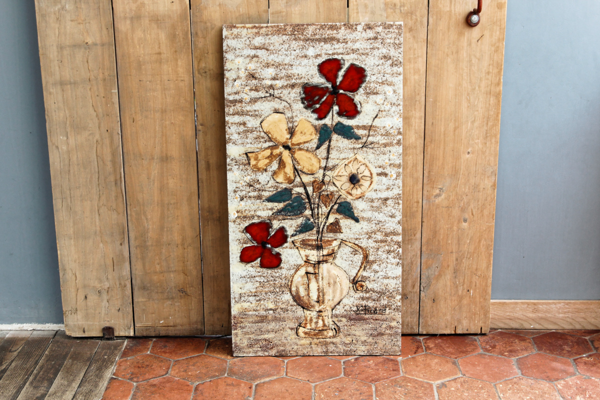 Plaque en lave émaillée - JG Picard - Vallauris