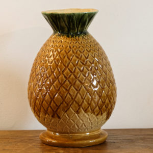 VENDU - Vase ananas en terre cuite vernissée