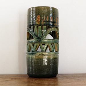 Photophore ajouré - terre cuite vernissée