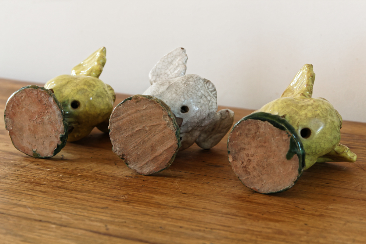 Lot de 6 poussins en majolique - origine Bavent – Image 5