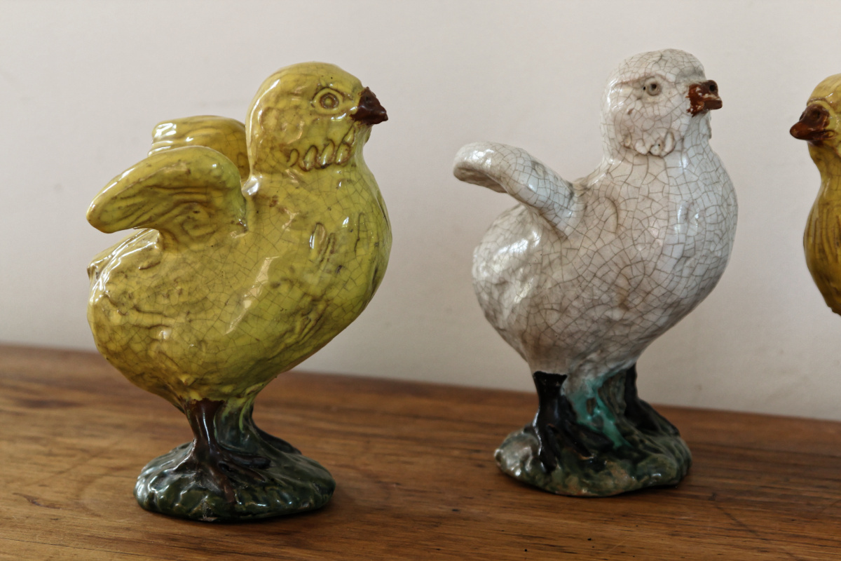 Lot de 6 poussins en majolique - origine Bavent – Image 14