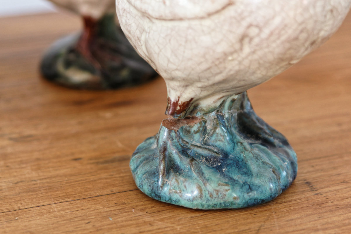 Lot de 6 poussins en majolique - origine Bavent – Image 8