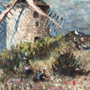 Huile sur panneau - Moulin de Kerné