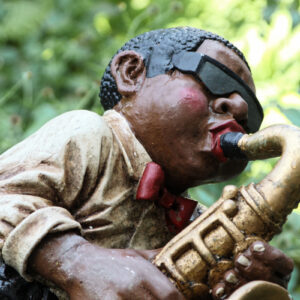 Ancienne paire de jazzmen en plâtre