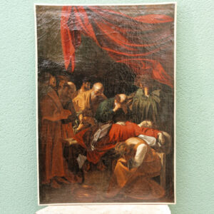 Huile sur toile, la mort de la vierge, d'après Caravage