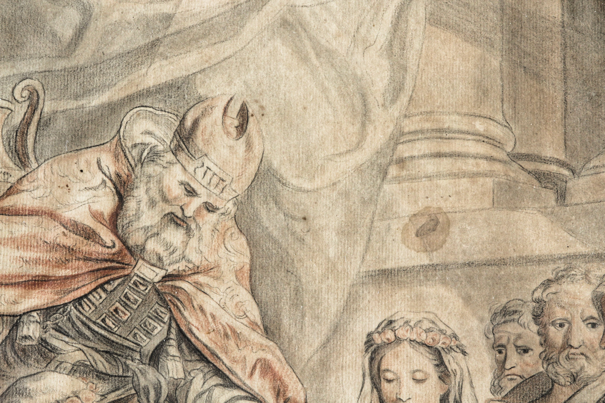 Le mariage de la vierge, d'après Carle Van Loo, XVIIIème siècle – Image 10